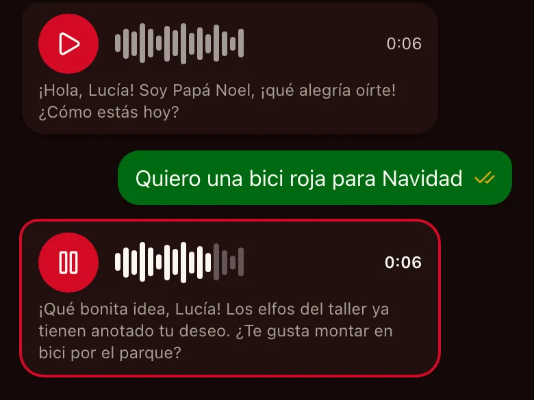 Chat con Papá Noel