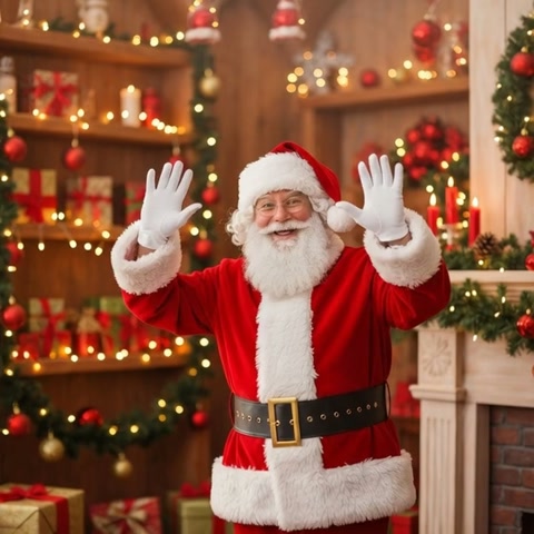 Santa Claus en videollamada